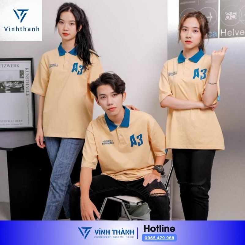 Mẫu áo lớp có cổ Polo basic