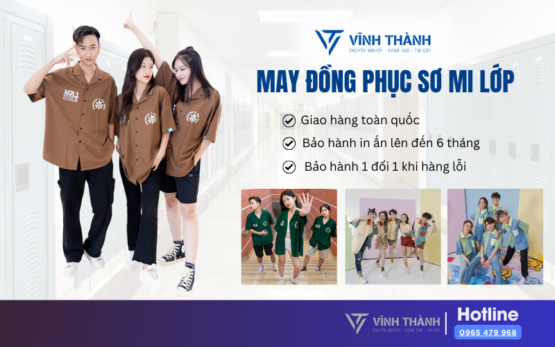 May áo sơ mi lớp đẹp, giá tốt tại May Vĩnh Thành