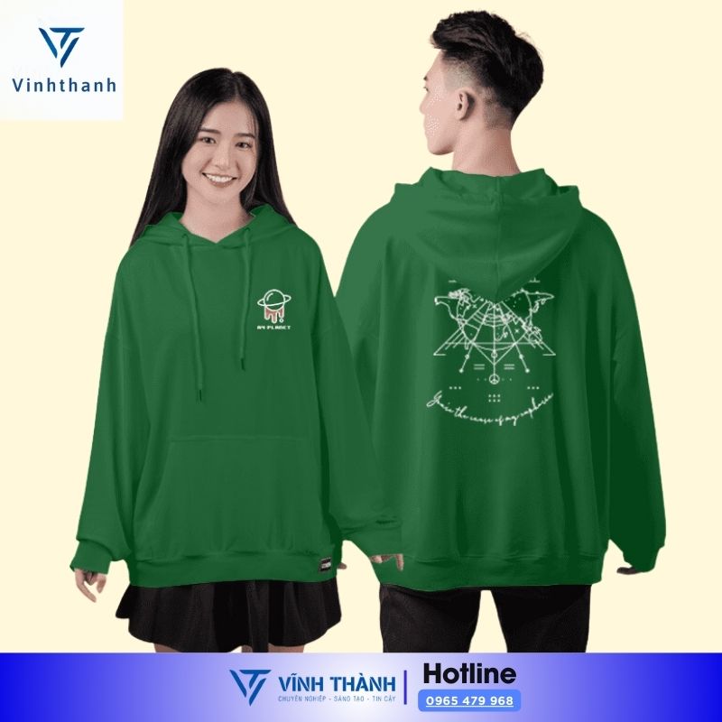 Áo đồng phục lớp Hoodie dáng dài