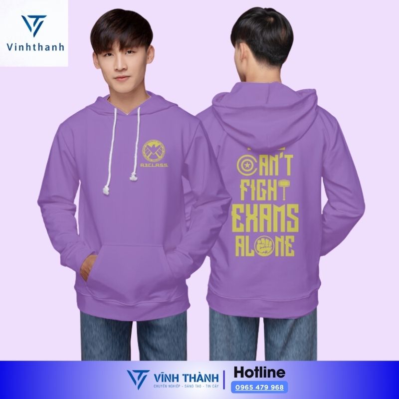 Áo lớp hoodie màu tím