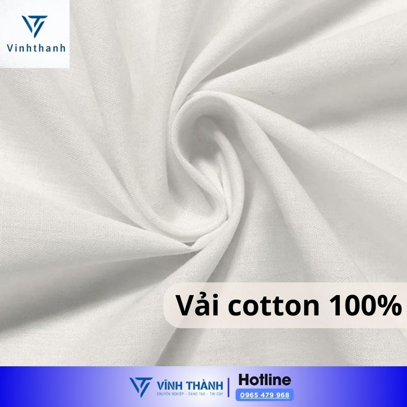 Vải Cotton 100% là loại vải lý tưởng để may đồng phục học sinh