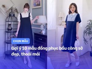 Top 10 mẫu đồng phục bầu công sở đẹp, thanh lịch